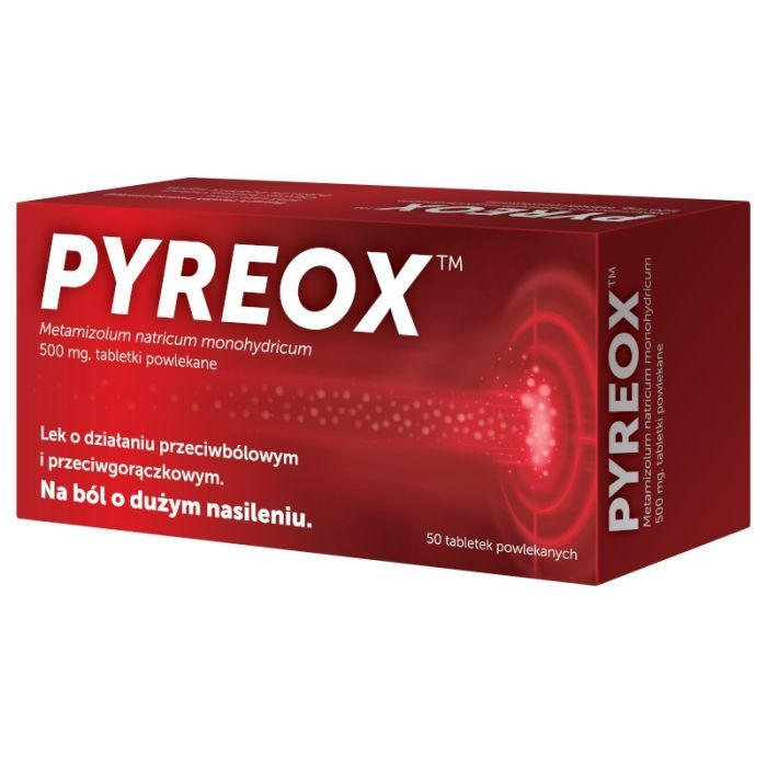 Pyreox, 500 mg, tabletki powlekane, 50 szt. main product photo