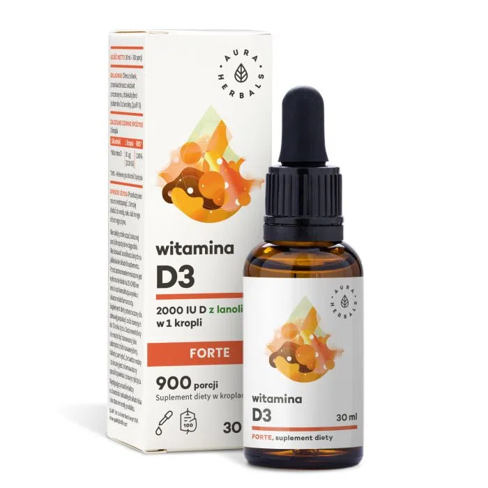 Witamina D3 2000 IU Forte, krople, 30 ml