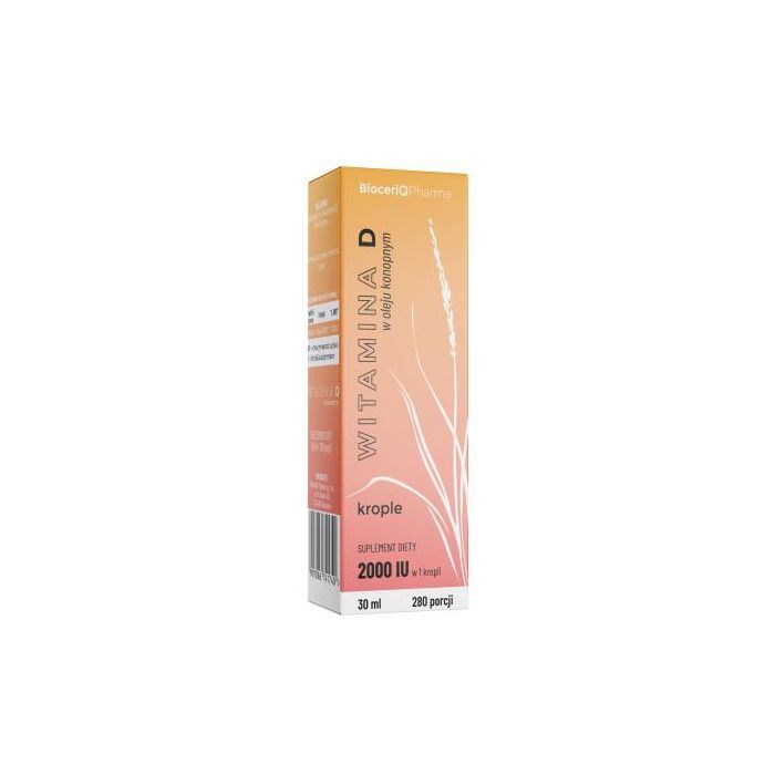 Witamina D w oleju konopnym, krople, 30 ml