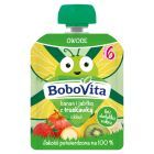 BoboVita, banan i jabłko z truskawka i kiwi, mus, 6 m+, 80 g