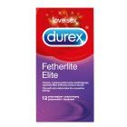 Durex Featherlite Elite, prezerwatywy ze środkiem nawilżającym, 12 szt.