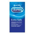 Durex Extra Safe, prezerwatywy powlekane środkiem nawilżającym, 12 szt.