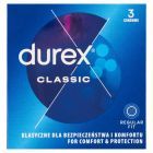 Durex Classic, prezerwatywy ze środkiem nawilżającym, 3 szt.