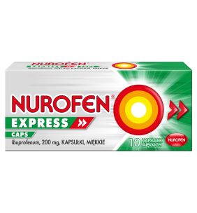 Nurofen Express Caps, 200 mg, kaps.miekkie, 10 szt