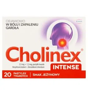 Cholinex Intense, tabletki do ssania, smak jeżynowy, 20 szt.