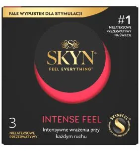 Skyn Intense Feel, nielateksowe prezerwatywy z wypustkami, 3 szt.