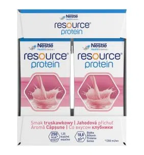 Resource Protein, płyn, sm.truskawkowy, 200ml x 4 szt