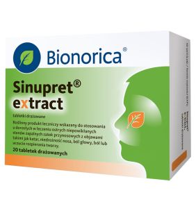 Sinupret extract, 160 mg, tabletki drażowane, 20 szt.