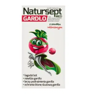 Natursept MED gardło, lizaki o smaku wiśniowym, 6 szt.