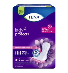 TENA Lady Maxi, night, wkładki, 12 szt.
