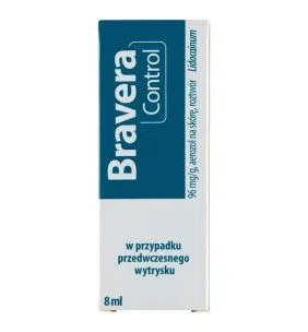 Bravera Control, 96 mg/g, aerozol na skórę opóźniający wytrysk, 8 ml