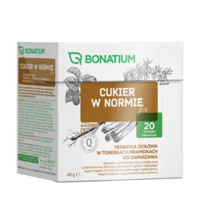 Bonatium Cukier w normie fix, herbatka ziołowa 20 sztuk