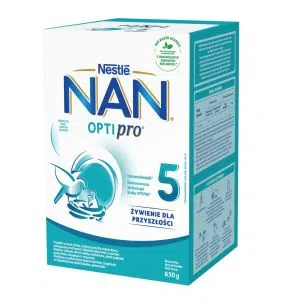 Mleko Nan Optipro 5, mleko modyfikowane po 2,5. roku życia, proszek, 650 g, (2 x 325 g)