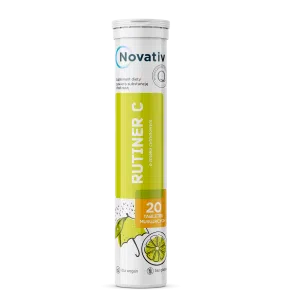 Novativ Rutiner C, tabletki musujące o smaku cytrynowym, 20 sztuk