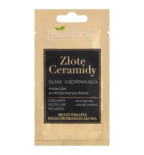 Bielenda Złote Ceramidy, Silnie ujędrniająca maseczka przeciwzmarszczkowa, 8 g