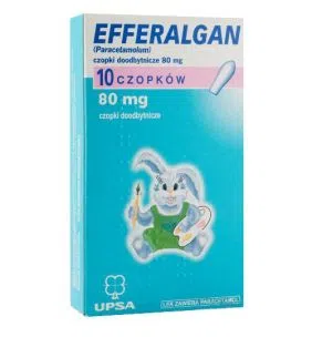 Efferalgan, 80 mg, czopki doodbytnicze, 10 szt.