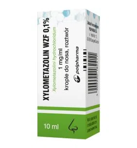 Xylometazolin (WZF) 0.1%, krople do nosa, 10 ml