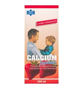 Calcium Polfarmex, syrop, o smaku truskawkowym, 150 ml