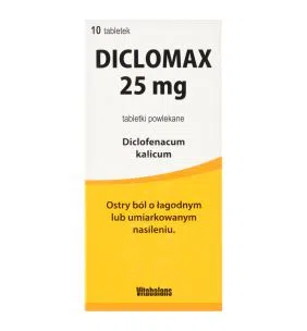 Diclomax, 25 mg, tabl.powl., 10 szt
