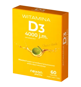 Witamina D3 4000 j.m., kapsułki, 60 szt.