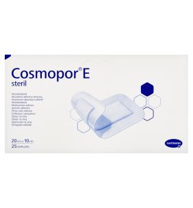 Cosmopor E, plastry opatrunkowe jałowe, 20 x 10 cm, 25 szt.