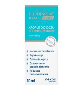 Euphrasia Hyalo Pure, krople do oczu, 10 ml