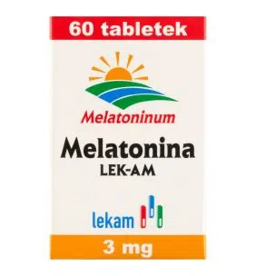 Melatonina, tabletki, 3 mg, (Lek-AM), 60 szt