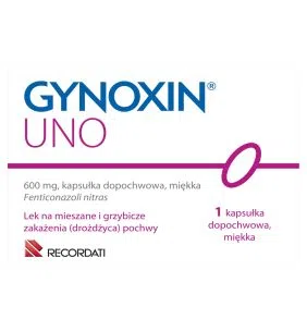 Gynoxin Uno, 600 mg, kapsułki dopochwowe, miękkie, 1 szt.