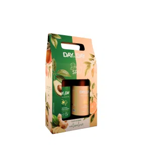 DAYbyDAY Daily SPA Zestaw Balsam do ciała imbir i pomarańcza + Mydło w płynie awokado i nasiona konopi, 2 x 400 m