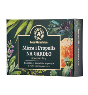 Mirra i Propolis na Gardlo bez cukru, pastyl.do ssania,24szt