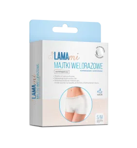 LAMAmi majtki wielorazowe, poporodowe, siateczkowe S/M, 2 sztuki