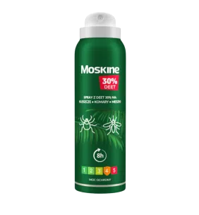 Moskine MAX spray na komary, kleszcze, meszki (30%DEET), 200ml