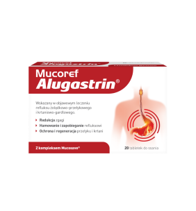Mucoref Alugastrin, tabletki do ssania, 20 szt.