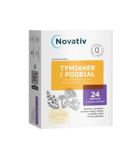 Novativ Tymianek i Podbiał, tabletki do ssania, 24 sztuki