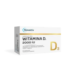 Novativ Witamina D3 2000 IU, kapsułki, 60 sztuk