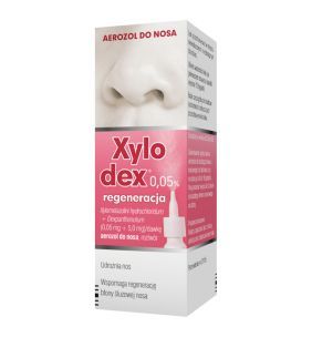 Xylodex 0,05% regeneracja, 0,05 mg + 5,0 mg/dawka, aerozol do nosa, 10 ml