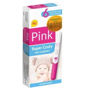 Test Ciążowy Pink Strumieniowy Super Czuły, 1 szt.