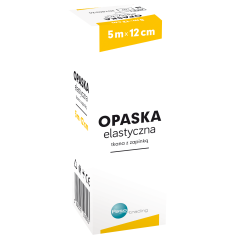 Opaska elastyczna, tkana, z zapinką, 5 m x 12 cm, 1 szt. (Paso)
