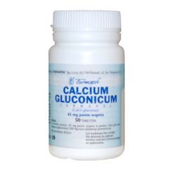 Calcium gluconicum Farmapol, 45 mg Ca 2+, tabletki, 50 szt.