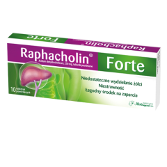 Raphacholin forte, 250 mg, tabletki powlekane, 10 szt.
