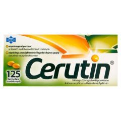 CERUTIN, 100 mg + 25 mg, tabletki powlekane, 125 sztuk