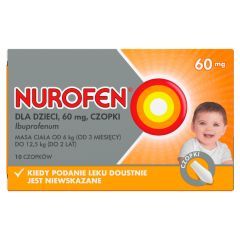 Nurofen dla dzieci, 60 mg, czopki, 10 szt.