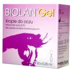 Biolan Gel, 0,3%, krople do oczu, 0,35 ml, 10 minimsów