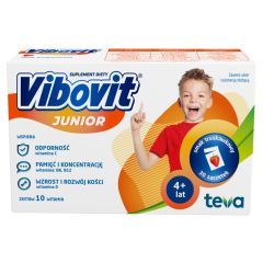 Vibovit Junior, proszek w saszetkach o smaku truskawkowym, 2 g, 30 szt.