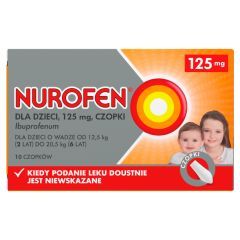 Nurofen dla dzieci, 125 mg, czopki, 10 szt.