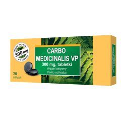 Carbo medicinalis VP, 300 mg, tabletki, 20 sztuk