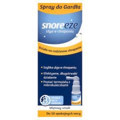 Snoreeze, Spray do gardła, ulga w chrapaniu, miętowy smak, 23,5 ml