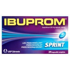 Ibuprom Sprint Caps, 200 mg, kapsułki miękkie, 24 szt.
