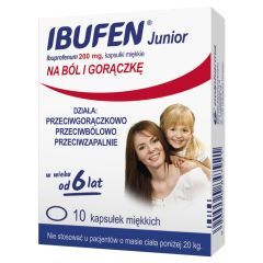 Ibufen Junior, 200 mg, kapsułki miękkie, 10 szt.