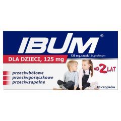 Ibum dla dzieci, 125 mg, czopki, 10 szt.